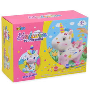 Kreatív unikornis persely festő szett – díszítsd és fesd meg saját varázslatos egyszarvúd! 22cm (BBJ) - Image 7