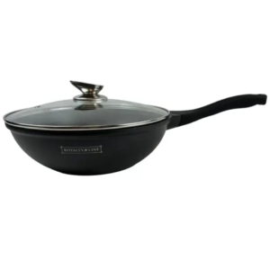 Royalty Line indukciós wok – 32 cm átmérő, 5,9L kapacitás, üvegfedővel és tapadásmentes felülettel (BBA) - Image 6