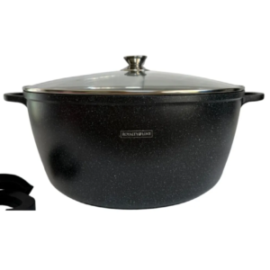 Royalty Line márványbevonatú 40 cm-es lábas – 19,5L nagykapacitású tapadásmentes főzőedény üvegfedővel RL-BS40MG (BBA) - Image 10