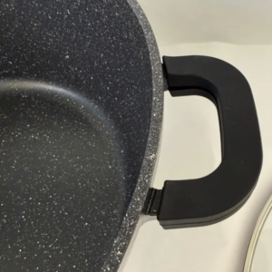 Royalty Line márványbevonatú 40 cm-es lábas – 19,5L nagykapacitású tapadásmentes főzőedény üvegfedővel RL-BS40MG (BBA) - Image 3