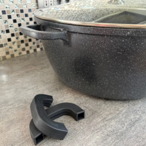 Royalty Line márványbevonatú 40 cm-es lábas – 19,5L nagykapacitású tapadásmentes főzőedény üvegfedővel RL-BS40MG (BBA) - Image 6