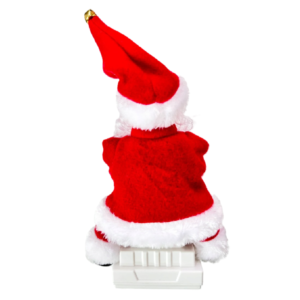 Zenélő és mozgó doboló Mikulás figura – vidám karácsonyi dekoráció HS1382-12 (BBJ) - Image 8