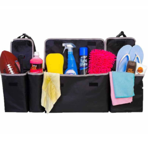 Autós csomagtartó rendező – 4 rekeszes, összecsukható, vízálló tárolódoboz 91×26 cm, praktikus rendszerező az autóba (BLLV) - Image 8