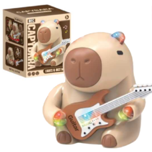 Gitározó capybara figura – zenélő és világító interaktív játék gyerekeknek 332A (BBJ) - Image 4