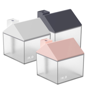 Házikó alakú ultrahangos párologtató diffúzor – LED világítással, halk működésű párásító otthonra és irodába 250 ml - rózsaszín (BLLV) - Image 7