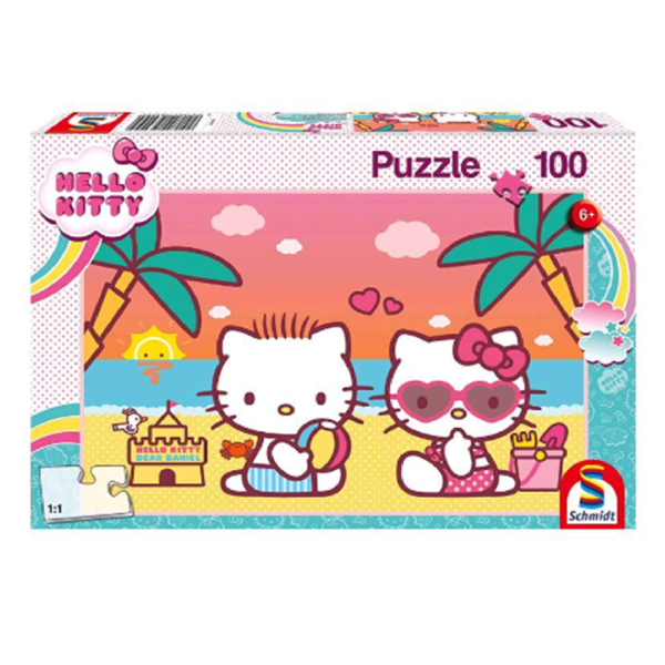 Hello Kitty tengerparti kaland – 100 darabos színes puzzle gyerekeknek (EDC)
