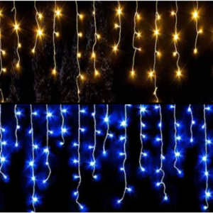 Karácsonyi LED fényfüggöny – 205×155 cm ablak- és beltéri dekoráció, energiatakarékos ünnepi fényfüzér - választható színben (SB) - Image 4