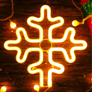 Karácsonyi LED neon dekoráció – hópehely vagy rénszarvas forma, 24×27 cm hangulatos fénydekor beltérre és ablakba (BLLV) - Image 5