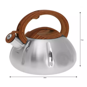 Klönberg rozsdamentes acél vízforraló – 3 literes hagyományos sípolós teafőző, minden tűzhelyhez KB-6603 (BBA) - Image 3