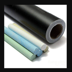 Krétával írható öntapadós falfólia – 200×45 cm táblafólia tekercs 5 db ajándék krétával, könnyen tisztítható krétatábla matrica gyerekeknek és irodába (BLLV) - Image 4