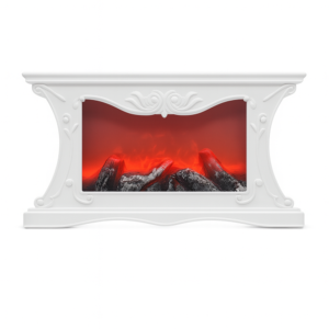 LED dekoratív díszkandalló lángeffekttel – valósághű lánghatású hangulatfény, 22×40cm -fehér SP-90 (BBD) - Image 4