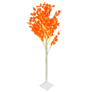 LED-es őszi juharfa dekoráció – 200 cm-es hangulatvilágítás narancssárga levelekkel, beltéri és kültéri használatra (BBD) - Image 3