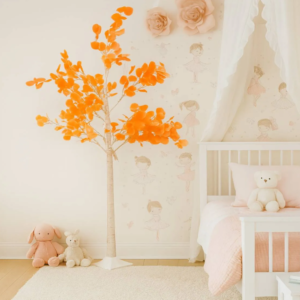 LED-es őszi juharfa dekoráció – 200 cm-es hangulatvilágítás narancssárga levelekkel, beltéri és kültéri használatra (BBD) - Image 5