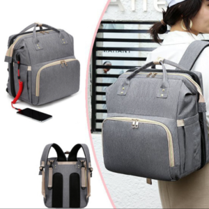 Prémium pelenkázó táska – vízálló, többrekeszes baba-mama táska minőségi szövetből, utazáshoz és mindennapi használatra (BLLV) - Image 3