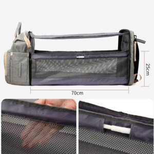 Prémium pelenkázó táska – vízálló, többrekeszes baba-mama táska minőségi szövetből, utazáshoz és mindennapi használatra (BLLV) - Image 4