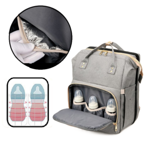 Prémium pelenkázó táska – vízálló, többrekeszes baba-mama táska minőségi szövetből, utazáshoz és mindennapi használatra (BLLV) - Image 5