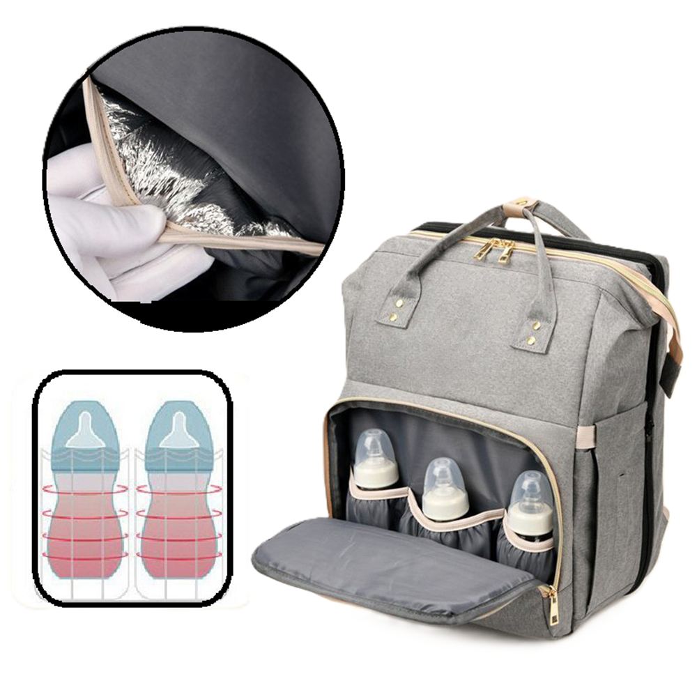 Prémium pelenkázó táska – vízálló, többrekeszes baba-mama táska minőségi szövetből, utazáshoz és mindennapi használatra (BLLV)5