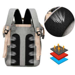 Prémium pelenkázó táska – vízálló, többrekeszes baba-mama táska minőségi szövetből, utazáshoz és mindennapi használatra (BLLV) - Image 6