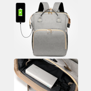 Prémium pelenkázó táska – vízálló, többrekeszes baba-mama táska minőségi szövetből, utazáshoz és mindennapi használatra (BLLV) - Image 8