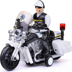 Rendőrségi játék motorkerékpár – 23 cm-es motor fény- és hangeffektekkel, realisztikus rendőr jármű gyerekeknek WY430A (BBJ) - Image 8