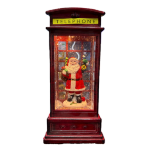 Világító karácsonyi hógömb telefonfülke formában – elegáns LED-es ünnepi dísz dekoráció otthonra GD-1320 (BBD) - Image 8