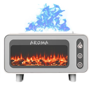 Vintage lánghatású ultrahangos illóolaj-diffúzor és párásító – aromaterápiás levegőfrissítő LED fényekkel KE24-426 (BBD) - Image 3