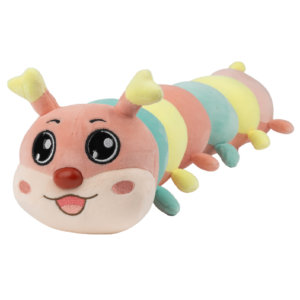 Óriási 3 az 1-ben szivárványos plüss hernyó – 12 lábú puha alvóka, ölelő párna és játék gyerekeknek 65 cm (BBLPJ) - Image 4