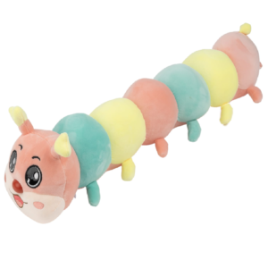 Óriási 3 az 1-ben szivárványos plüss hernyó – 12 lábú puha alvóka, ölelő párna és játék gyerekeknek 65 cm (BBLPJ) - Image 5