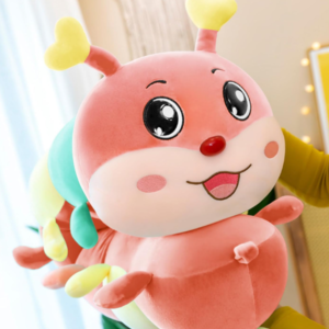 Óriási 3 az 1-ben szivárványos plüss hernyó – 12 lábú puha alvóka, ölelő párna és játék gyerekeknek 65 cm (BBLPJ) - Image 7