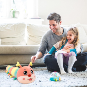 Óriási 3 az 1-ben szivárványos plüss hernyó – 12 lábú puha alvóka, ölelő párna és játék gyerekeknek 65 cm (BBLPJ) - Image 8