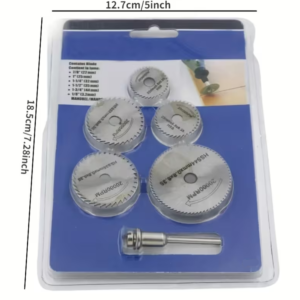 6 db-os, fúrógépre csatlakoztatható mini vágókorong készlet fémhez, fához, műanyaghoz - 22, 25, 32, 35 és 44 mm-es fűrésztárcsákkal (BBKM) (BBD) - Image 5