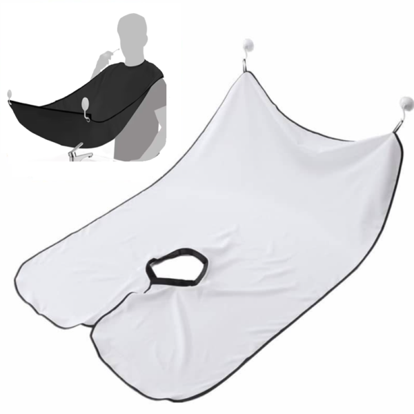 Borotválkozó szőrfogó – tapadókorongos tükörre rögzíthető - tiszta és rendezett fürdőszobához - fehér (BLLV)