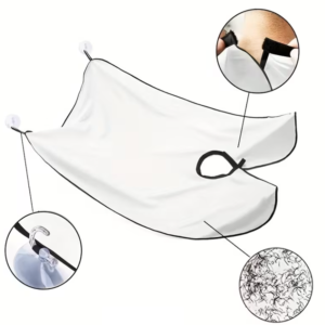 Borotválkozó szőrfogó – tapadókorongos tükörre rögzíthető - tiszta és rendezett fürdőszobához - fehér (BLLV) - Image 4