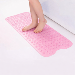 Csúszásgátló fürdőkád szőnyeg – 100×40 cm, tapadókorongos, biztonságos fürdéshez -rózsaszín (BLLV) - Image 3