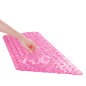 Csúszásgátló fürdőkád szőnyeg – 100×40 cm, tapadókorongos, biztonságos fürdéshez -rózsaszín (BLLV) - Image 4
