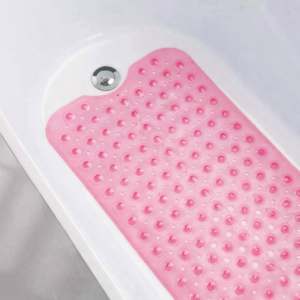 Csúszásgátló fürdőkád szőnyeg – 100×40 cm, tapadókorongos, biztonságos fürdéshez -rózsaszín (BLLV) - Image 2