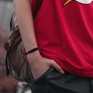 Fekete színű USB töltőkábel karkötő iPhone-hoz – lightning csatlakozó (BLLV) - Image 7