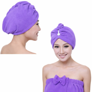 Hajszárító törölköző lila színben – gyorsan száradó mikroszálas hajkendő (BLLV) - Image 6