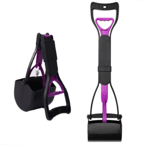 Higiénikus kutyapiszok felszedő eszköz – praktikus markolós lapát - lila (BLLV) - Image 8