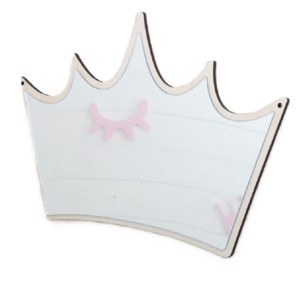 Korona formájú gyerekszoba fali tükör – aranyos dekoráció babaszobába és gyerekszobába (BLLV) - Image 3