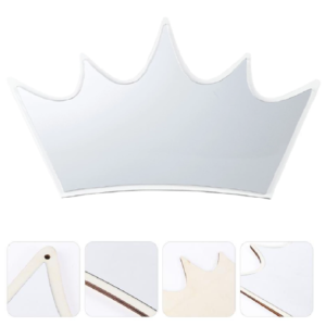 Korona formájú gyerekszoba fali tükör – aranyos dekoráció babaszobába és gyerekszobába (BLLV) - Image 6