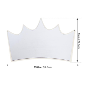 Korona formájú gyerekszoba fali tükör – aranyos dekoráció babaszobába és gyerekszobába (BLLV) - Image 5