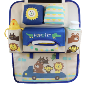 Mesés autóülés háttámla rendező tárolózsebekkel gyerekeknek – kék (BLLV) - Image 4