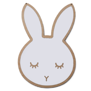 Nyuszi formájú gyerekszoba fali tükör – aranyos dekoráció babaszobába és gyerekszobába (BLLV) - Image 5