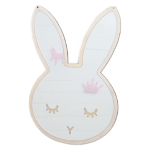 Nyuszi formájú gyerekszoba fali tükör – aranyos dekoráció babaszobába és gyerekszobába (BLLV) - Image 4