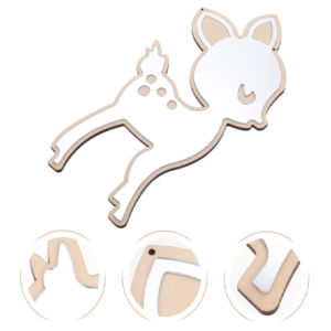 Őzike formájú gyerekszoba fali tükör – aranyos dekoráció babaszobába és gyerekszobába (BLLV) - Image 3