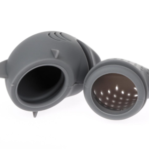 Szilikon cápa tea forrázó – aranyos teaszűrő 7 cm - szürke (BLLV) - Image 5