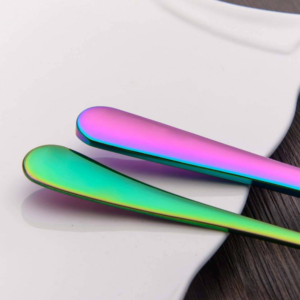 Szivárványfényes evőeszköz készlet – 5 darabos luxus design asztali szett (BLLV) - Image 6