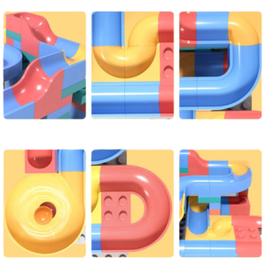 Tumama golyófutam építőkocka készlet – kreatív labdapálya játék gyerekeknek (BLLV) - Image 4