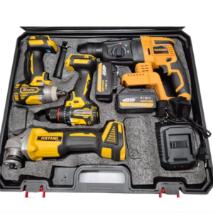 4 az 1-ben akkus szerszámkészlet – fúrókalapács, ütvecsavarozó, sarokcsiszoló, csavarbehajtó, 2 akkuval és töltővel HA-1088 (FX) - Image 5